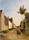 Frederic Bazille Village Street painting